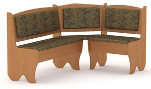 Rohová lavice TEXAS (Barva dřeva: buk, Materiál potahu: tkanina - boston gold)