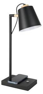EGLO LED stolní dotyková lampa LACEY-QI, 5,5W, teplá bílá, černá 900626