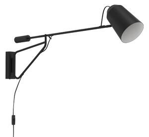 EGLO Moderní nástěnná lampa LORETO 1, 1xE27, 28W, černá 900614