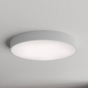 TEMAR LIGHTING Stropní světlo Cleo 600, Ø 60 cm šedé, stmívatelný, Hliník / šedá / zinek, Obývací pokoj / jídelna, kov, Moderní