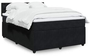 Box spring postel s matrací černá 140 x 190 cm samet 3287748