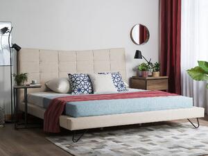 Béžová postel 180 x 200 cm LANNION