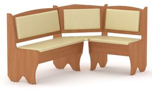 Rohová lavice TEXAS (Barva dřeva: olše, Materiál potahu: vinyl - slonová kost)