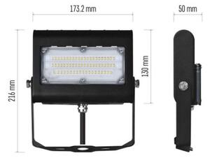 EMOS LED reflektor AGENO, 30W, neutrální bílá, hranatý, černý, IP65 ZS2422