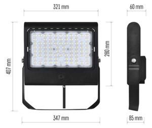 EMOS LED reflektor AGENO 100W, neutrální bílá, hranatý, černý, IP65 ZS2452