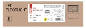 EMOS LED reflektor AGENO 100W, neutrální bílá, hranatý, černý, IP65 ZS2452