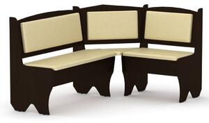Rohová lavice TEXAS (Barva dřeva: wenge, Materiál potahu: vinyl - slonová kost)