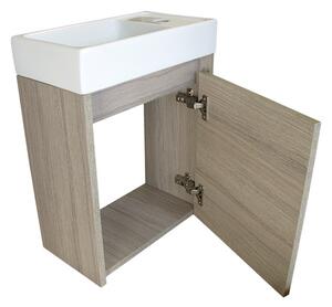 Koupelnová skříňka závěsná s keramickým umyvadlem Marta 40 Oak P/L |