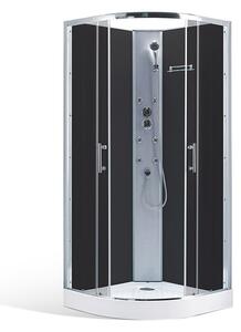 Roltechnik Outlet Hydromasážní sprchový box LEONNIE 900 - Roltechnik Varianta: rozměry: 90x90 cm, kód produktu: LEONNIE 900 - 4000611, profily: stříbrná (elox), výplň: transparent