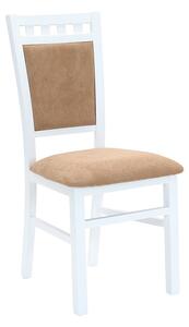 Jídelní židle, Denis New, bílá/hnědá BS03