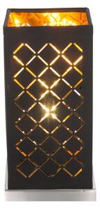 GLOBO Stolní designová lampa CLARKE, 25cm, černozlatá 15229T1