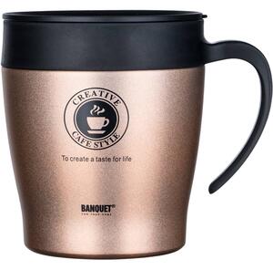 Banquet Termohrnek cestovní TAZZA 330 ml, hnědá