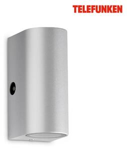BRILONER TELEFUNKEN LED venkovní nástěnné svítidlo s čidlem, 15,1 cm, 10 W, stříbrná IP44 TF 307104TF
