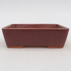 E-bonsai Keramická bonsai miska 11,5 x 9,5 x 6 cm vínová