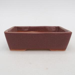 E-bonsai Keramická bonsai miska 11,5 x 9,5 x 6 cm vínová