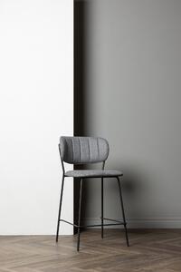 Barová židle Bell, 2ks, šedá, 49x44,5x95