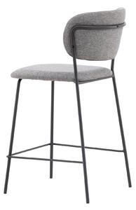 Barová židle Bell, 2ks, šedá, 49x44,5x95