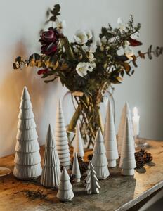 Dům Vánoc Keramický vánoční stromeček bílý matný 26 cm