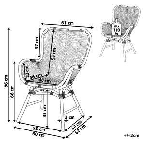 Ratanová židle přírodní TOGO
