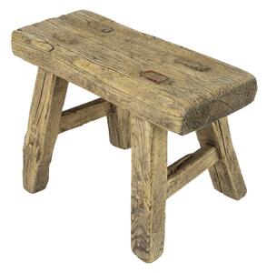 Stolička z recyklovaného jilmového dřeva - 25*23*20cm
