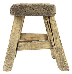 Stolička z recyklovaného jilmového dřeva - 25*23*20cm