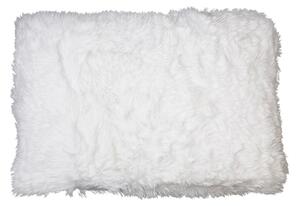 Bílý chlupatý polštář White - 40*60*15cm