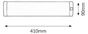 RABALUX Podlinkové světlo SOFT, 1xG13, 10W, teplá bílá, 41cm, stříbrné 002328