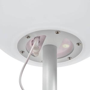 Zahradní stolní lampa mimoza 40 cm bílá