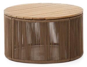 Zahradní odkládací stolek dara Ø 70 cm přírodní