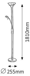 RABALUX Podlahová stojací lampa BETA, chromová 004075