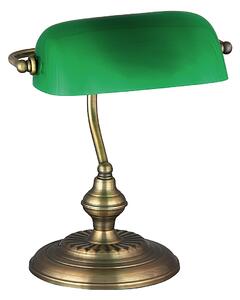 RABALUX Stolní lampa v bankovním stylu BANK, zelená 004038