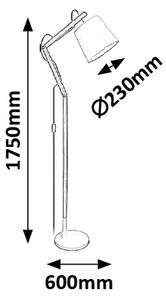 RABALUX Stojací lampa ve skandinávském stylu THOMAS, 1xE27, 60W 004192