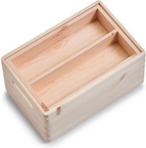 Zeller Present Dřevěná bedýnka s přepážkami, 3-dílná, BOXSET, 40 x 30 x 24 cm