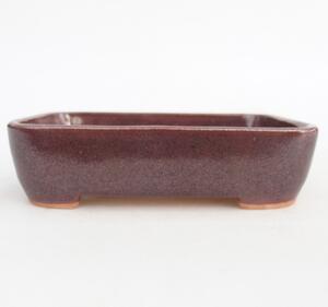 E-bonsai Keramická bonsai miska 12,5 x 9,5 x 3,5 cm hnědá