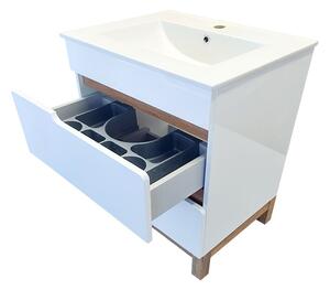Koupelnová skříňka s keramickým umyvadlem Spok 80-2Z