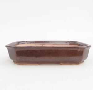 E-bonsai Keramická bonsai miska 18,5 x 13,5 x 4,5 cm hnědá