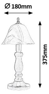 RABALUX Stolní rustikální lampa RUSTIC 3, 1xE14, 40W 007092