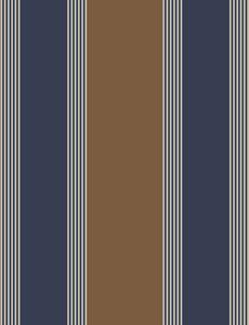 Modro-hnědá vliesová tapeta s pruhy, 28879, Thema, Cristiana Masi by Parato