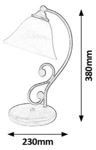RABALUX Stolní rustikální lampa DOROTHEA, 1xE14, 40W, černá 007772