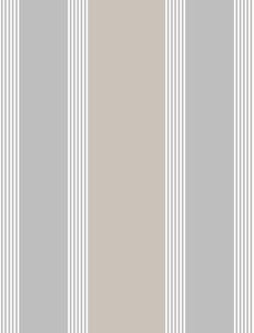 Šedo-béžová vliesová tapeta s pruhy, 28873, Thema, Cristiana Masi by Parato
