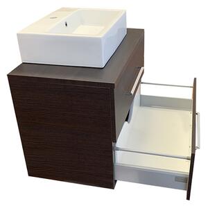 Koupelnová skříňka s deskovým umyvadlem Tress MO 90 DU (dub Mocca)