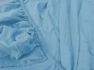 Bavlněné povlečení KOMETA tmavě modré + prostěradlo jersey EXCLUSIVE 90x200 cm světle modré
