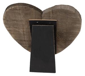 Dřevěný fotorámeček Geerjanne ve tvaru srdce – 23x2x26 cm