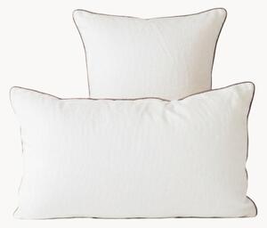 Sada lněných povlaků na polštáře White Natural, 2 díly