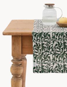 Lněný stolní běhoun Evergreen Damask