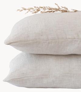 Lněný povlak na polštář Natural Stripes