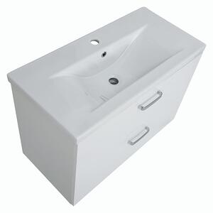 Koupelnová skříňka s keramickým umyvadlem Ticino 80