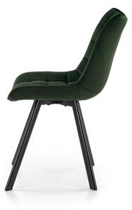Jídelní židle K332, tmavě zelená