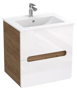 Koupelnová skříňka s keramickým umyvadlem Lukrecia W 60-2Z