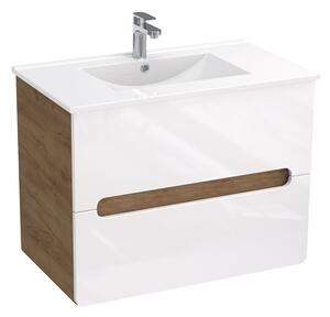 Koupelnová skříňka s keramickým umyvadlem Lukrecia W 80-2Z